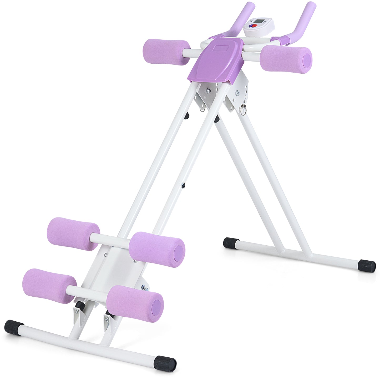 Ab Workout Equipment Foldable Abdominal Trainer Adjustable Ab Machine, White Benches Racks & Bars White at Gallery Canada