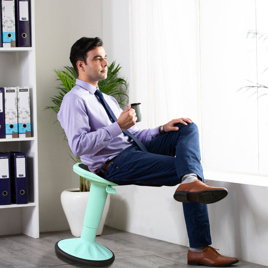 Adjustable Active Learning Stool, Wobble Chair With Cushion Seat, Green Kneeling Chiars Green at Gallery Canada