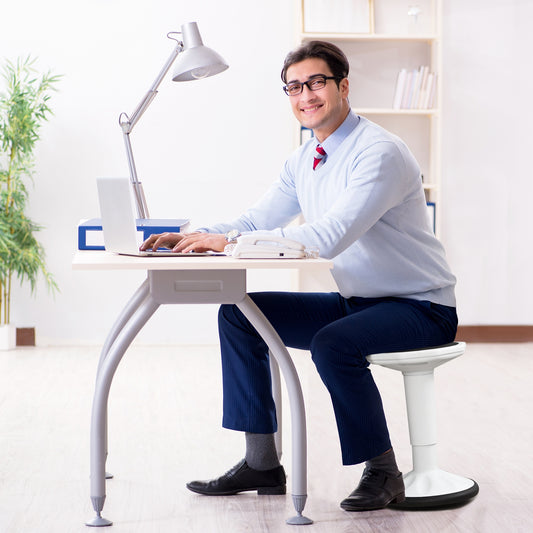 Adjustable Wobble Chair, With Cushion Seat, White Kneeling Chiars White at Gallery Canada