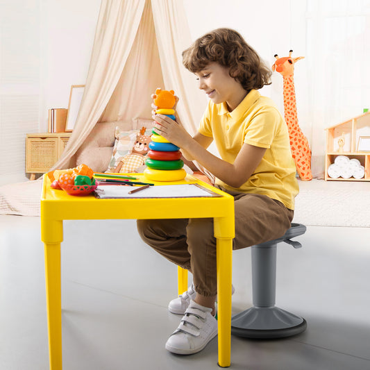 Adjustable Height Wobble Chair, Active Learning Stool For Office Desk, Gray Kneeling Chiars Gray at Gallery Canada