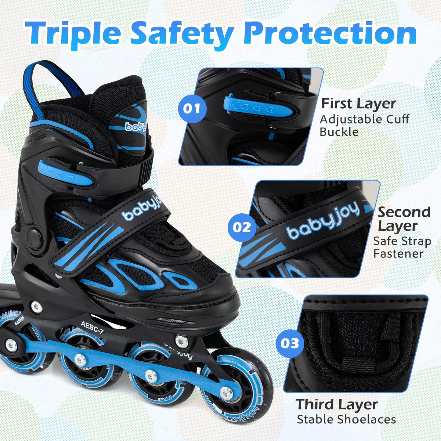 Adjustable Kids' Incline Skates for Boys Girls Ages 5-14, Blue Toy Sports at Gallery Canada