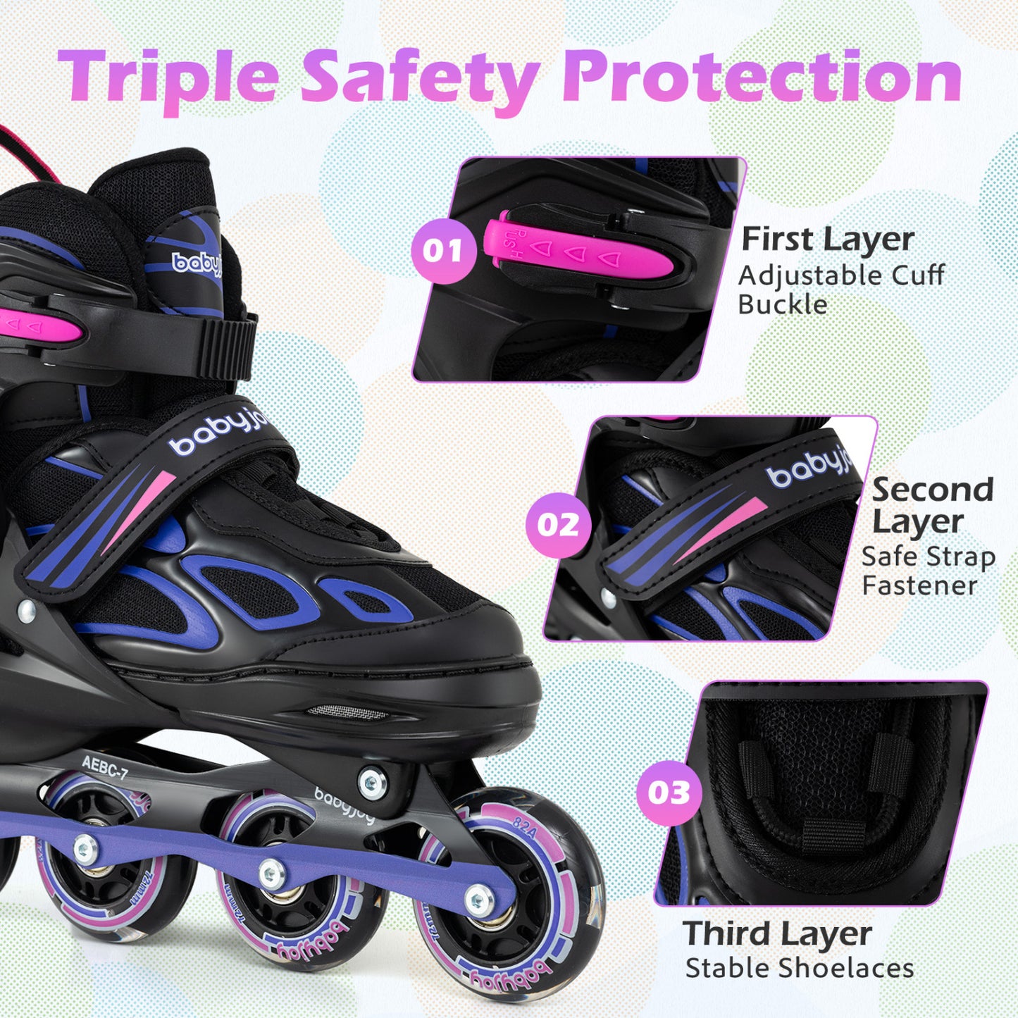 Adjustable Kids' Incline Skates 4 Sizes Adjustable Blade Roller, Purple Toy Sports at Gallery Canada
