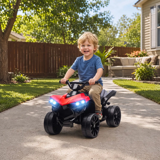 6V Kids ATV, 4 Wheeler Electric Ride on Car, for Ages 3-8, Red Electric Toy Cars Black, Red at Gallery Canada
