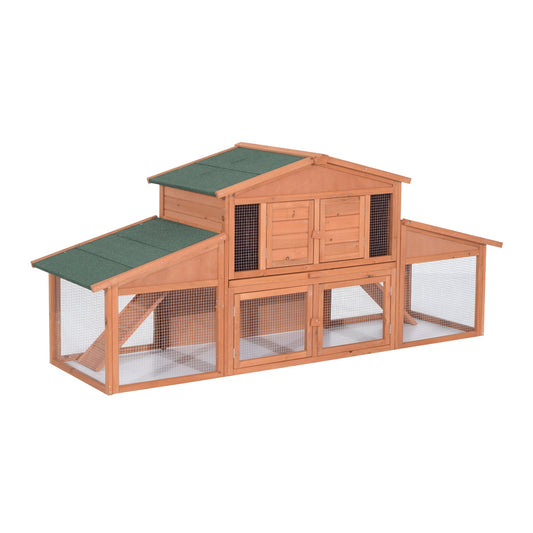 Deluxe Large Rabbit Hutch Small Animal House Portable Large Outdoor with Run Box - Gallery Canada