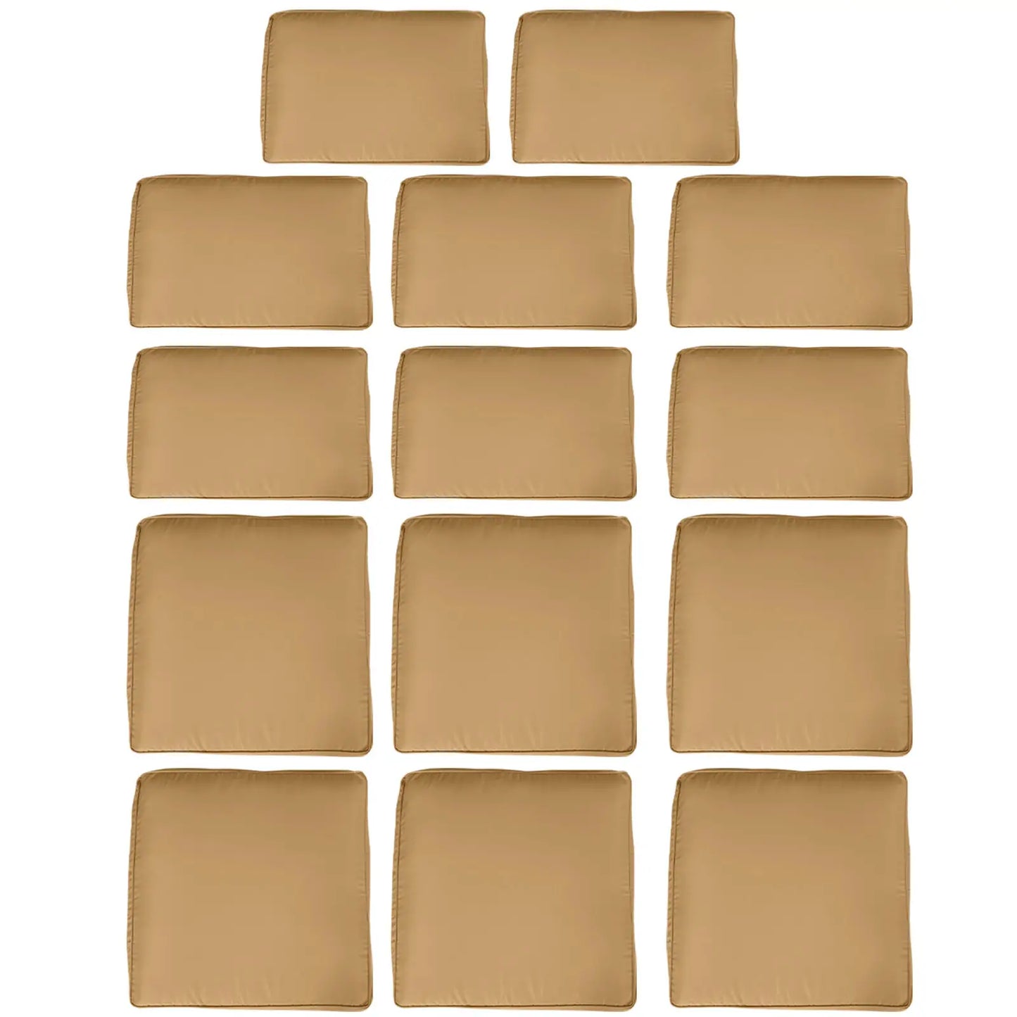 14pc Patio Rattan Sofa Set, Polyester Cover Replacement, Beige Patio Chair Cushions at Gallery Canada