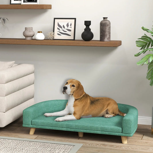 Dog Sofa for Large Dogs, Washable Cover, Anti-Slip Pads, Green Dog Sofas Green at Gallery Canada