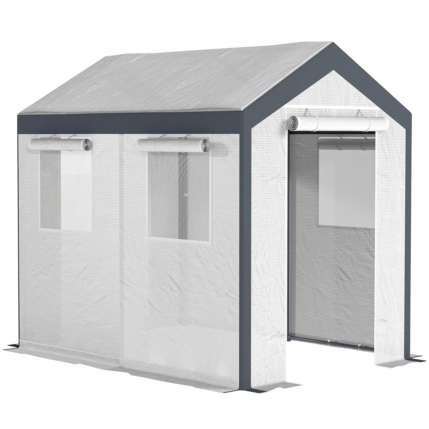 8' x 6' x 7.5' Walk-in Greenhouse, Outdoor Plant Growth Tent, White Walk In Greenhouses at Gallery Canada