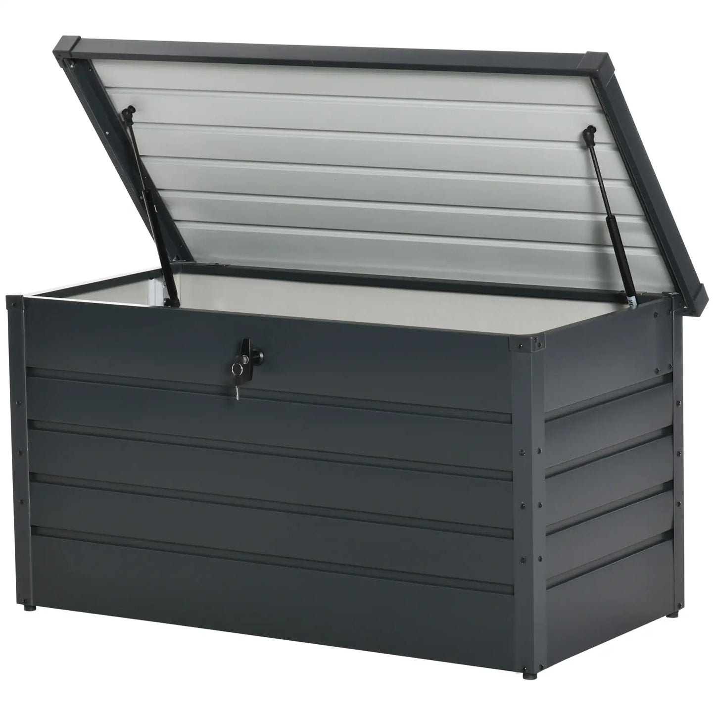 Large Deck Box, Outdoor Storage with Lock, Grey Patio Storage Boxes at Gallery Canada
