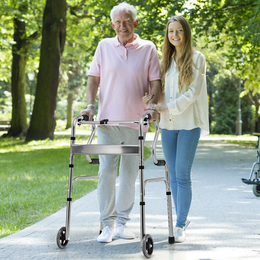 Heavy-Duty Aluminum Folding Walker, Gray Walkers & Rollators Gray at Gallery Canada