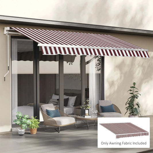 9' x 8' Outdoor Sunshade Canopy, UV Protection, White, Red Awning Fabric Replacement Red and White at Gallery Canada