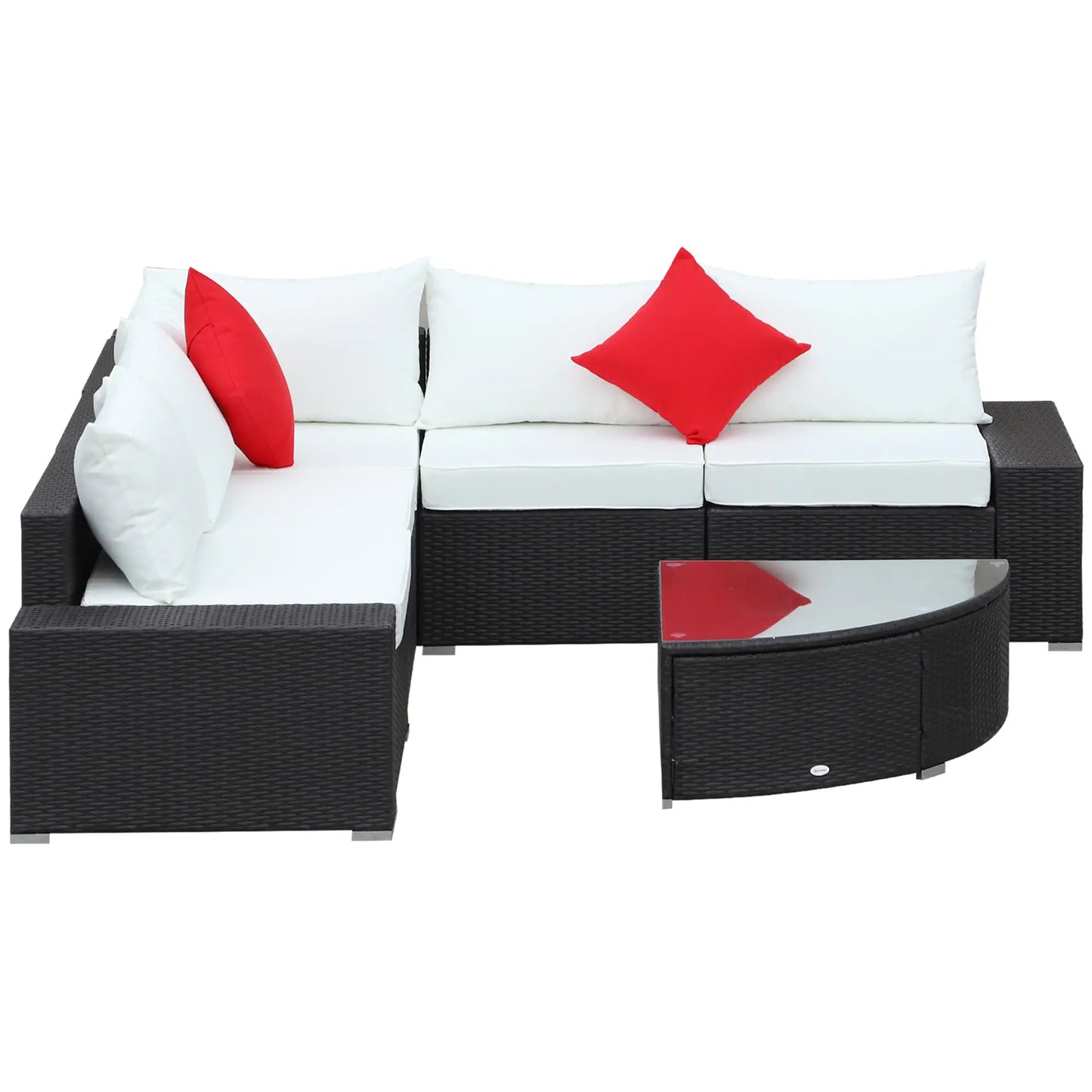 Wicker Sectional Sofa Set, Cushioned Patio Set with Coffee Table Patio Furniture Sets at Gallery Canada