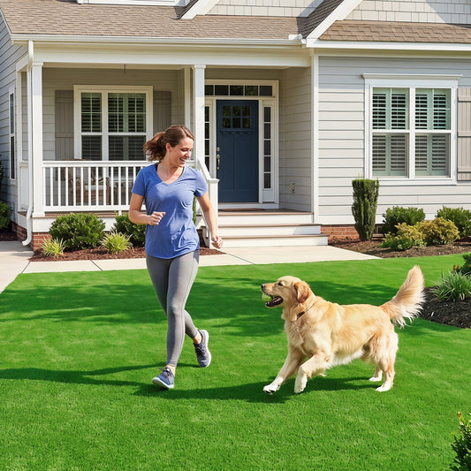 Artificial Turf Rug with Low 0.3 inch Pile Height-M Decorative Fencing & Flooring Green at Gallery Canada