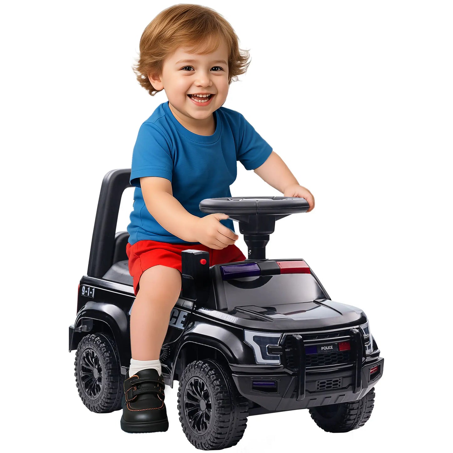 Kids Ride On Car, Hidden Under Seat Storage, Foot-to-Floor, Black Push Cars for Toddlers at Gallery Canada