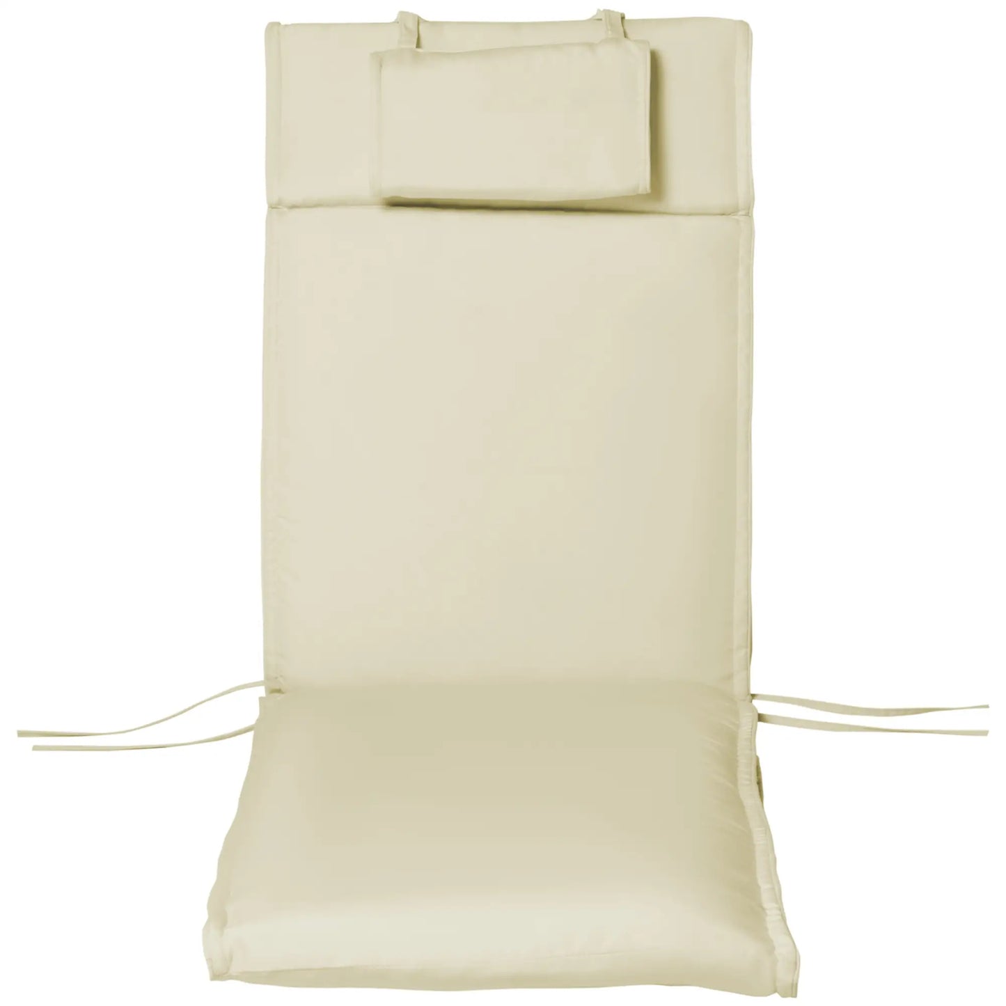 Lounger Chair Cushion, Thick Padded with Headrest, Cream White Patio Chair Cushions at Gallery Canada