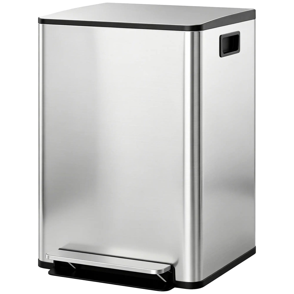 2 x 30L / 7.9 Gallon Dual Trash Can with Removable Inner Buckets and Handles for Kitchen, Office, Bathroom, Silver Household Supplies at Gallery Canada