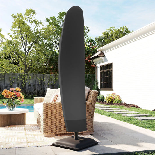 87-Inch Patio Umbrella Cover, 10ft to 13ft, Black Umbrella Covers Black at Gallery Canada