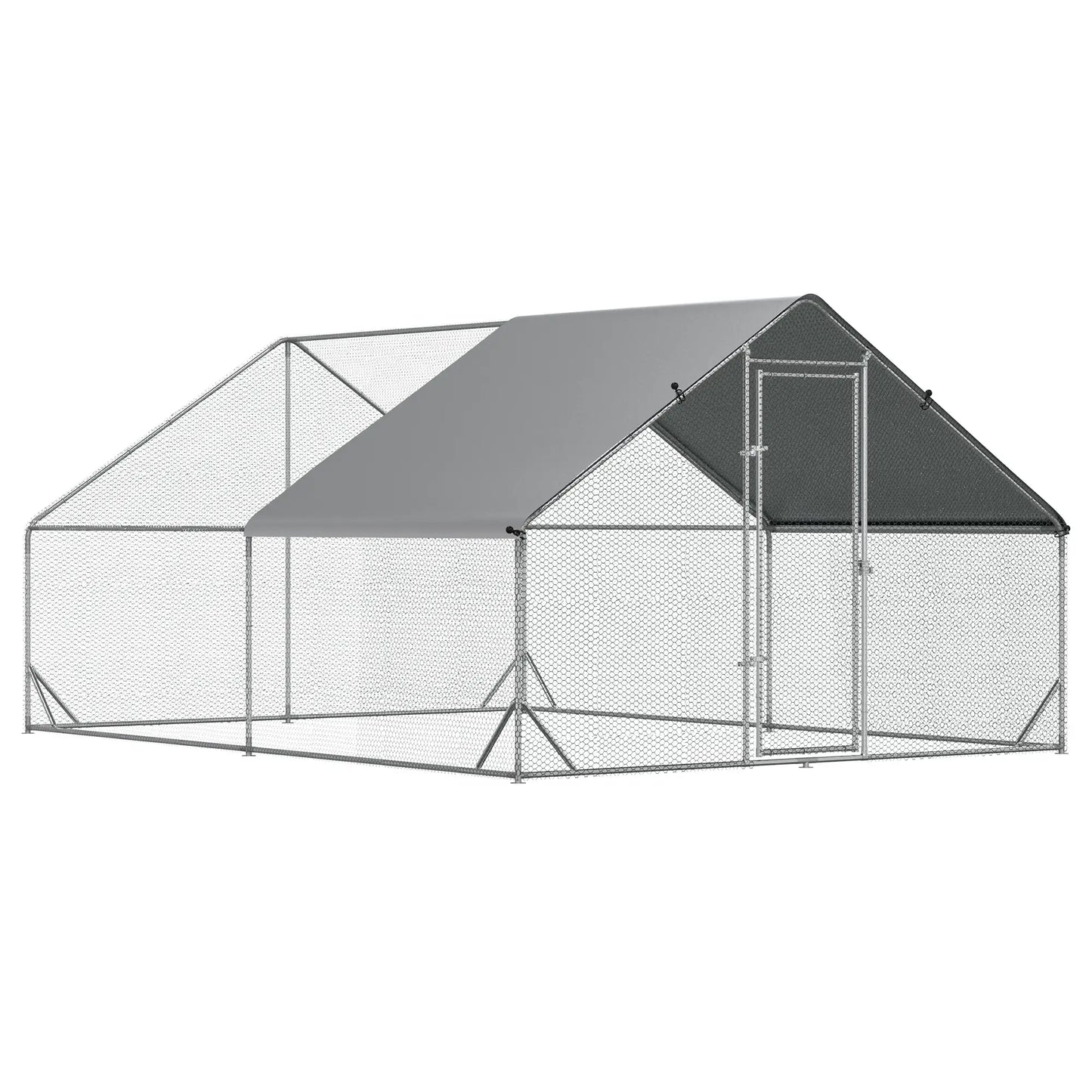 9.8' x 13.1' x 6.6' Chicken Coop, Outdoor Hen House, Cover, Lockable Door Chicken Coops at Gallery Canada