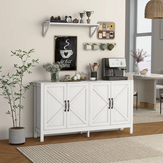 Sideboard Buffet, Storage Cabinet, TV Stand for 65 Inches, White Bar Cabinets White at Gallery Canada