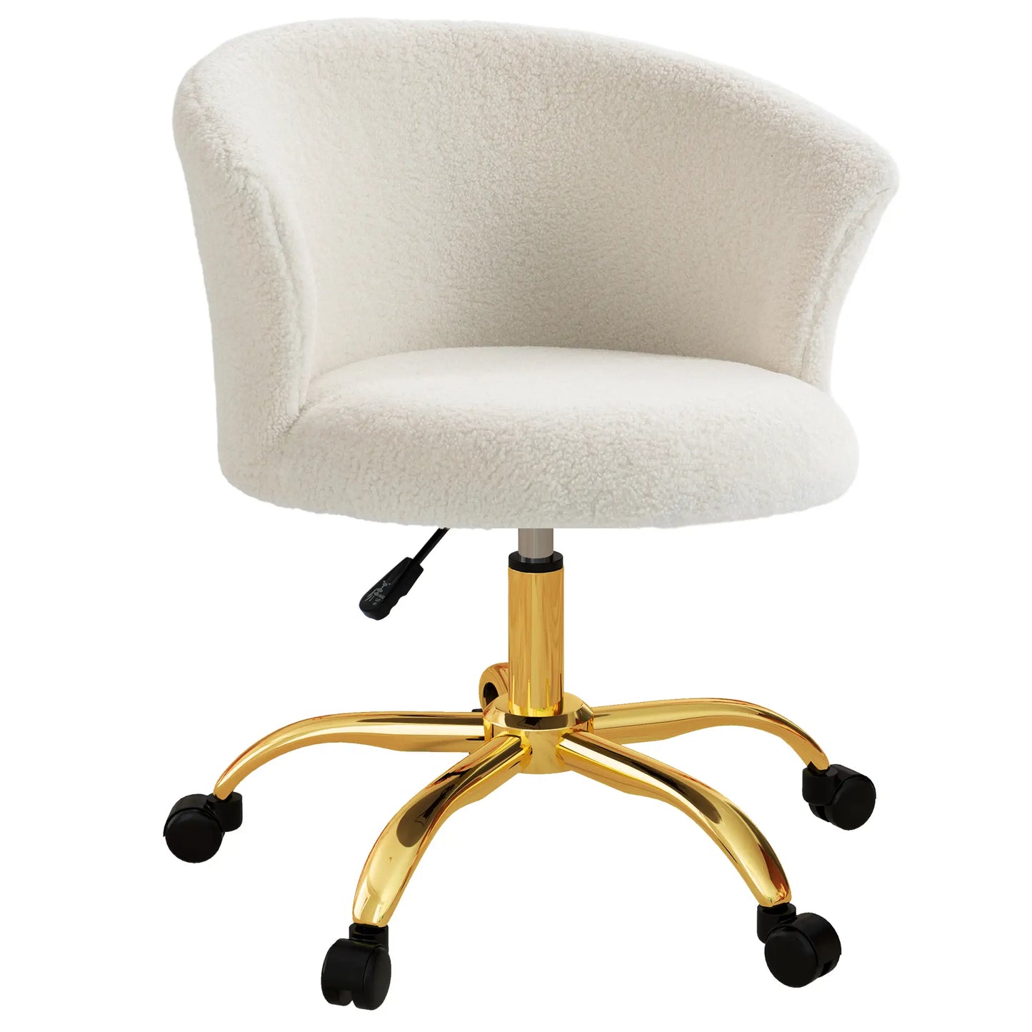 Armless Office Chair, Adjustable Height, Swivel Wheels, Mid Back, Gold Task Chairs at Gallery Canada