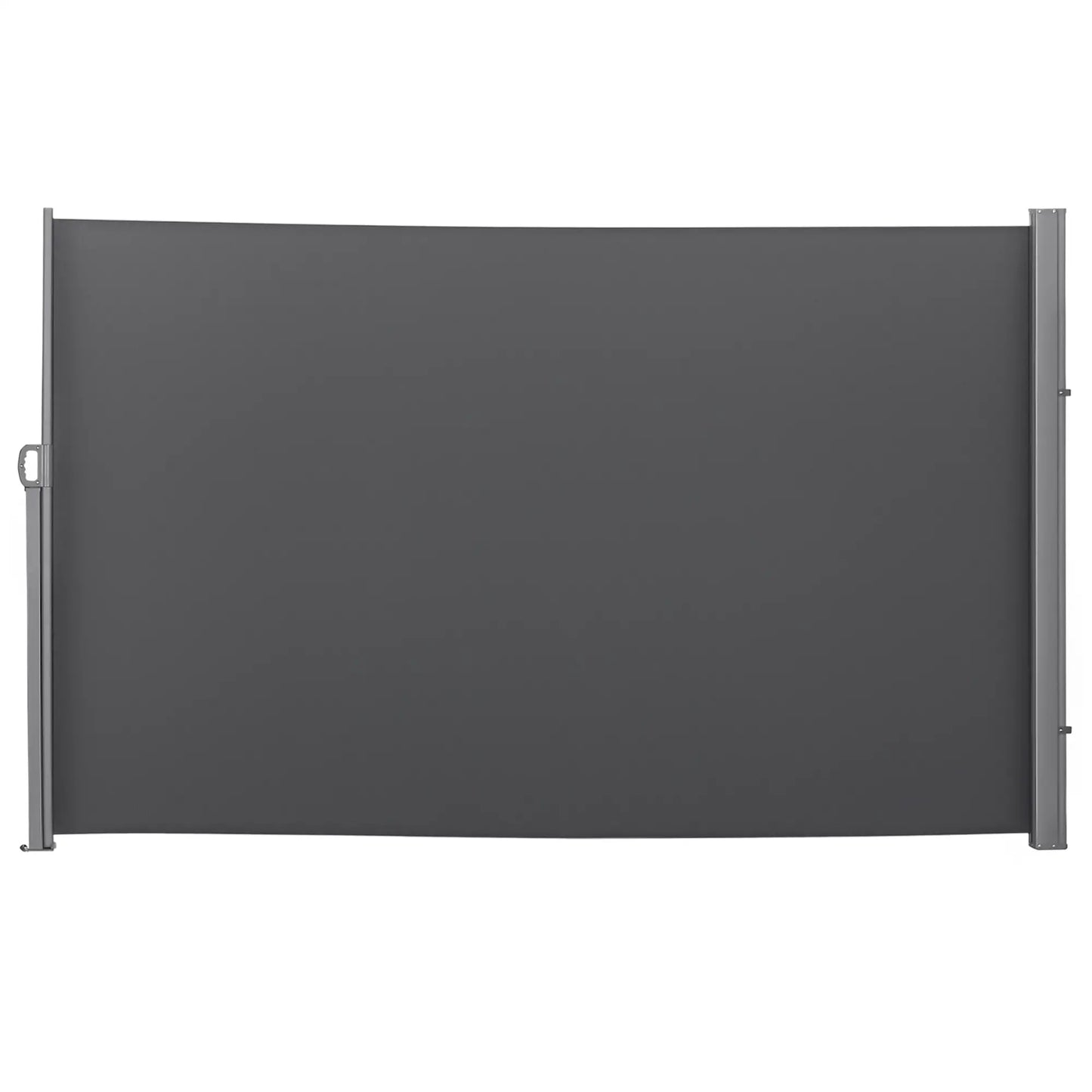 118" x 71" Outdoor Folding Privacy Screen, Retractable Side Awning, UV Wind Resistant, Grey Side Awnings at Gallery Canada