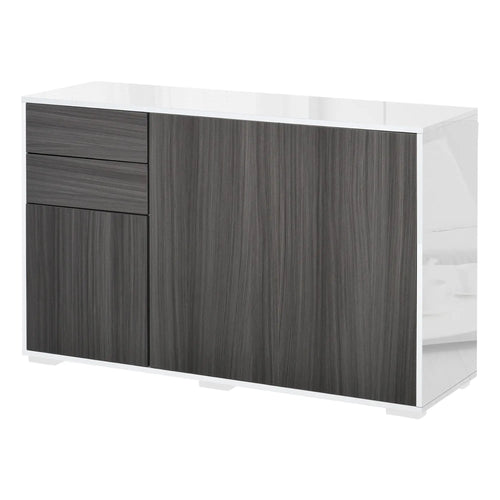 Modern Kitchen Sideboard, Coffee Bar with 2 Drawers, Light Grey