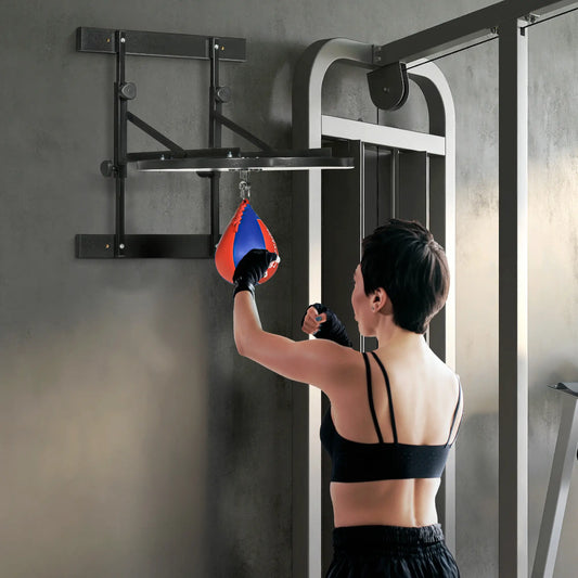 Adjustable Speed Bag Platform, Wall Mounted, 360° Swivel Training More-Strength Training Equipment Black, Blue, Red at Gallery Canada