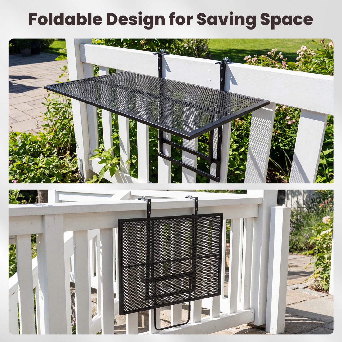31.5 Inch Metal Folding Bar Table, Adjustable Height Patio Tables at Gallery Canada