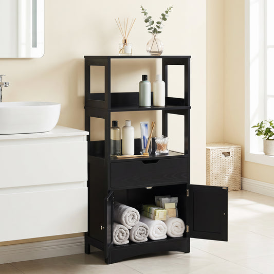 Bathroom Storage Cabinet With Drawer, Black Floor Cabinets Black at Gallery Canada