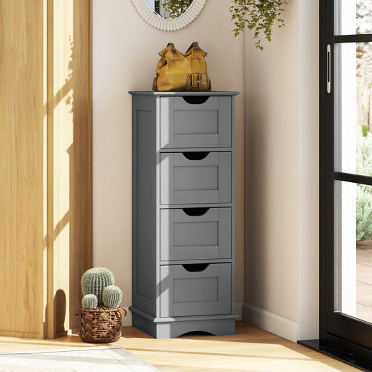 Bathroom Storage Cabinet, 4 Drawers, Gray Floor Cabinets Gray at Gallery Canada