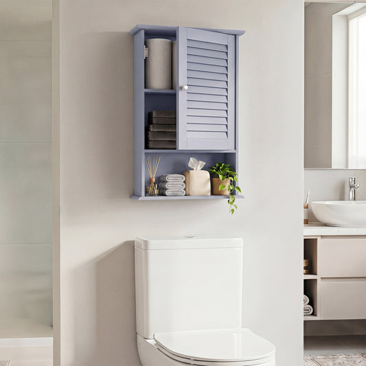 Wall Mount Storage Cabinet, Single Door, Height Adjustable Shelf, Gray Wall Cabinets Gray at Gallery Canada