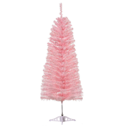 4FT Artificial Christmas Tree Holiday Xmas Holiday Pencil Tree Decoration with Automatic Open for Home Party, Pink at Gallery Canada