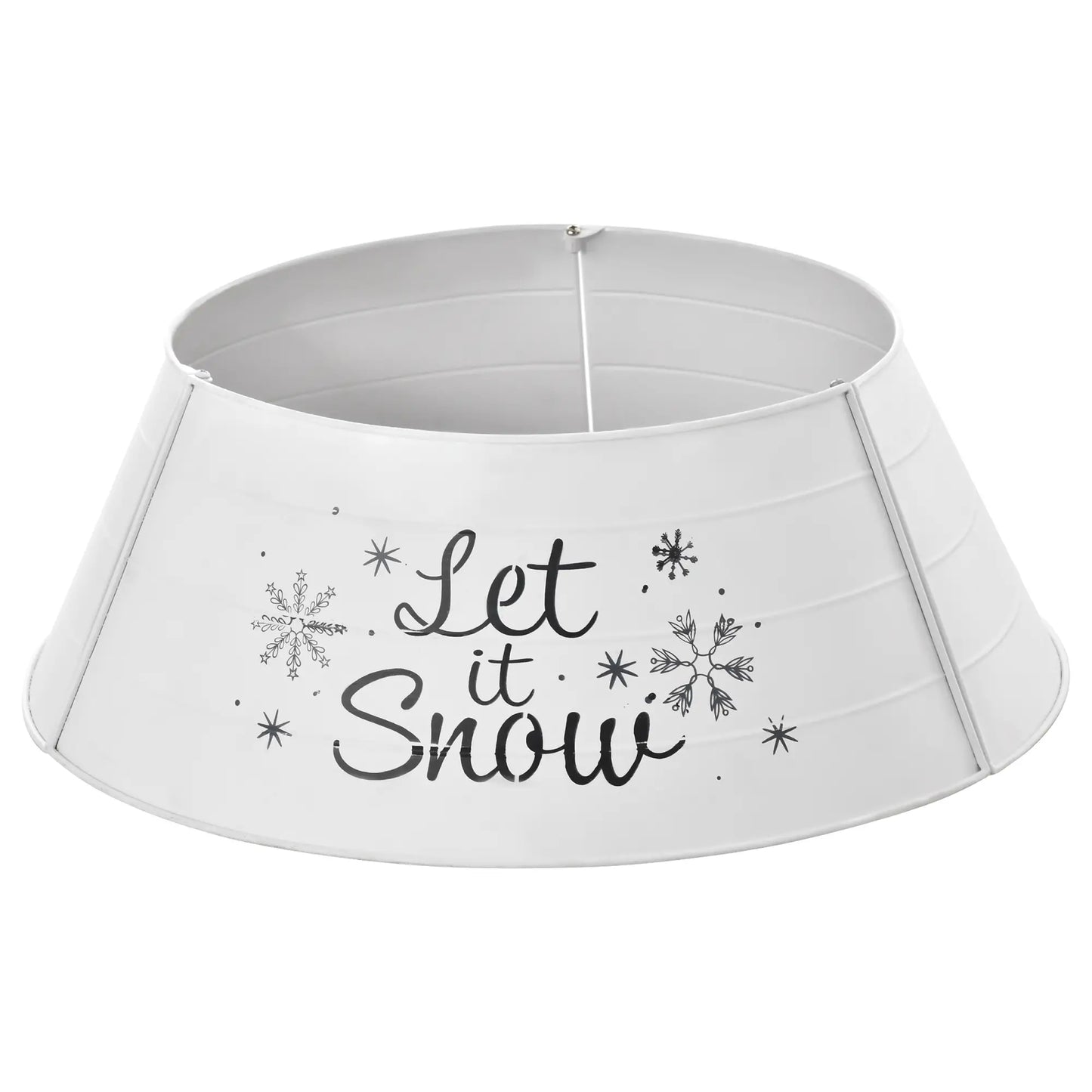Metal Christmas Tree Collar, 26 Inch, Holiday Decoration, White Christmas Trees at Gallery Canada