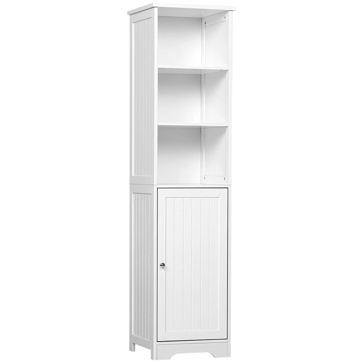 Tall Bathroom Storage Cabinet, Adjustable Shelf, 3 Open Shelves, White Bathroom Cabinets at Gallery Canada