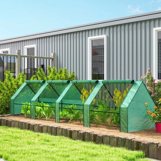 Portable Mini Greenhouse Tunnel, Growing Tent, w/ Zippered Doors, Green Greenhouses Green at Gallery Canada
