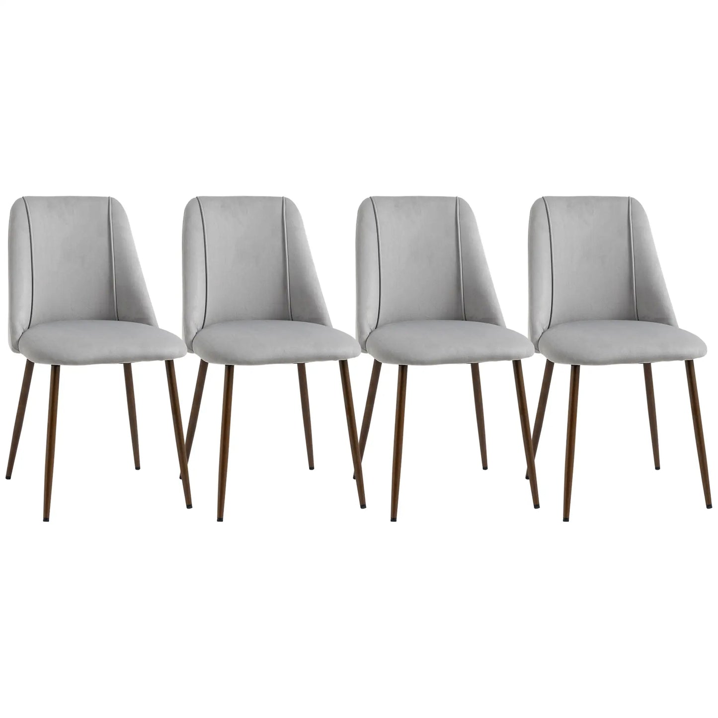Upholstered Dining Chairs Set of 4, Velvet Accent, Grey Bar Stools at Gallery Canada