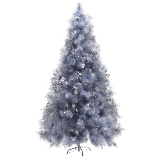 7FT Christmas Tree Artificial Classic Tree Holiday Indoor Decoration, with metal Support 499 Tips, Grey at Gallery Canada
