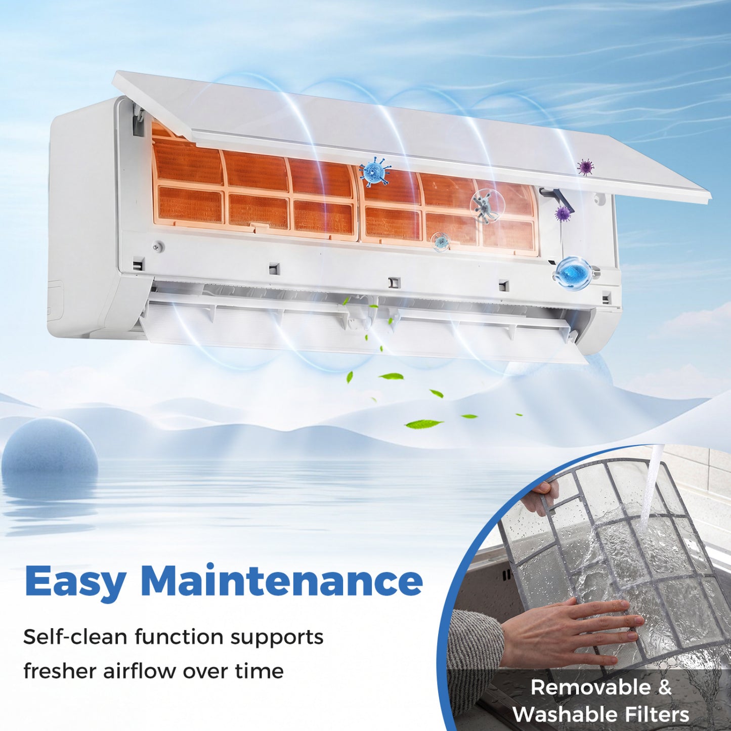 38000 BTU 4 Zone Mini Split AC, Heat Pump, 9K + 9K + 9K + 12K 4 Zone Mini Split at Gallery Canada