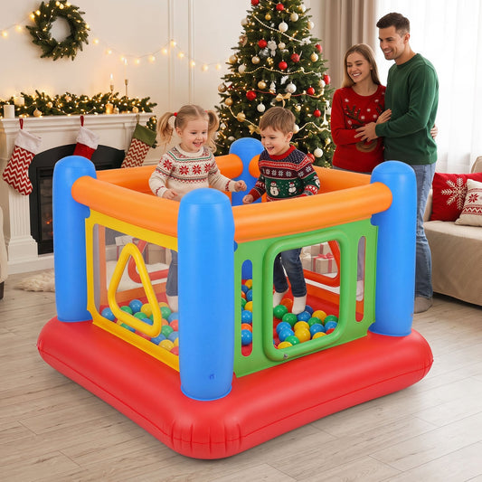Blow Up Jumping House for Kids with Transparent Side Walls, Blue Bounce House Blue at Gallery Canada