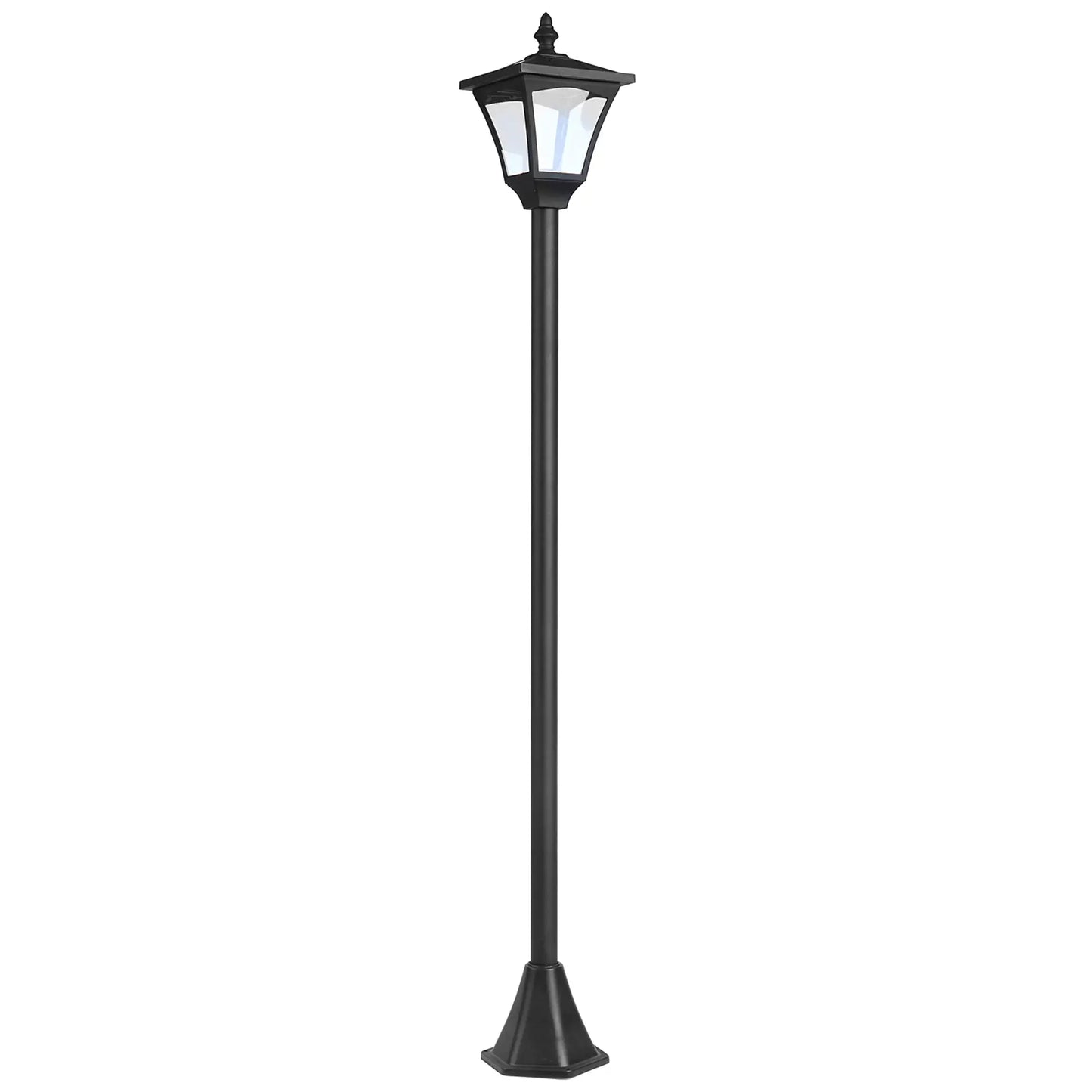 Solar Lamp Post, LED Streetlight, Outdoor Light, Waterproof, 47"H, Black Solar Post Lamps at Gallery Canada