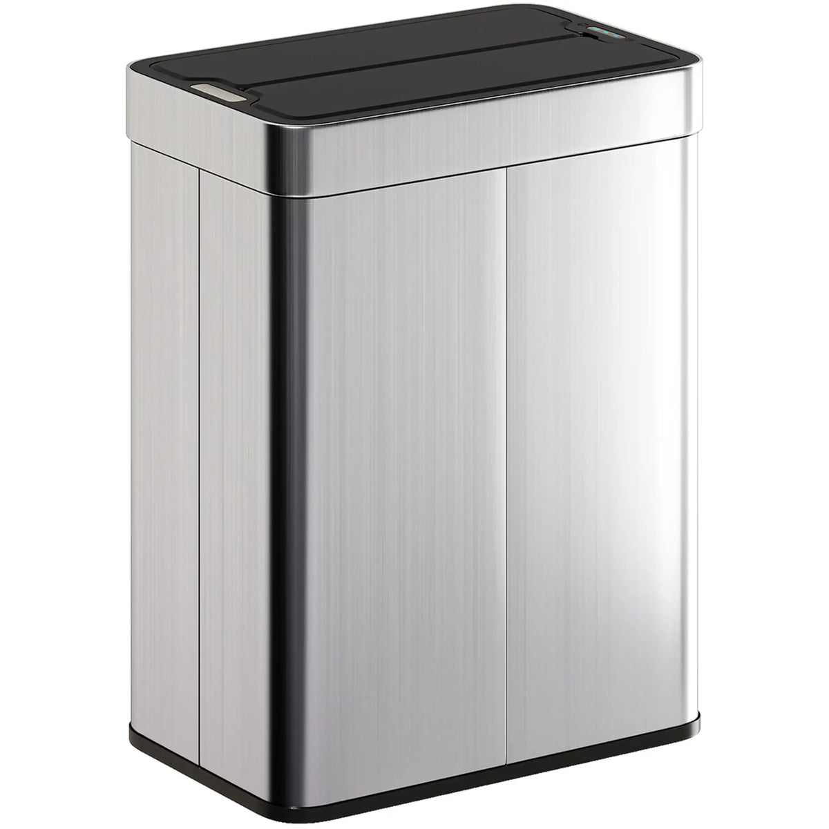 13.2 Gallon Sensor Can, Automatic Garbage Can, Soft Close Butterfly Lid, Fingerprint Proof Stainless Steel, Silver
