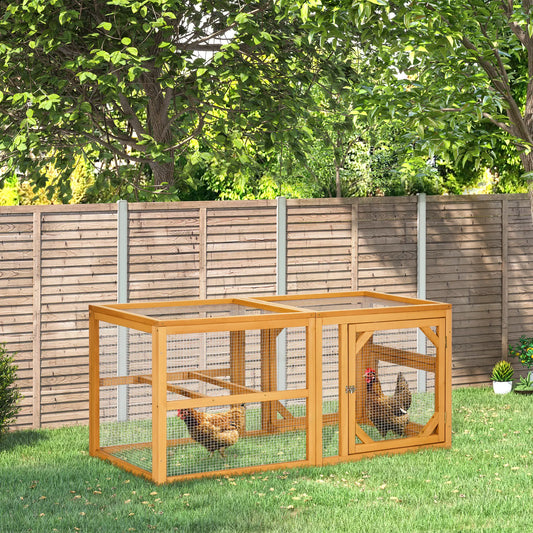 55" Wooden Chicken Coop Extension, Outdoor, Roosting Bars, Orange Chicken Coops Orange at Gallery Canada