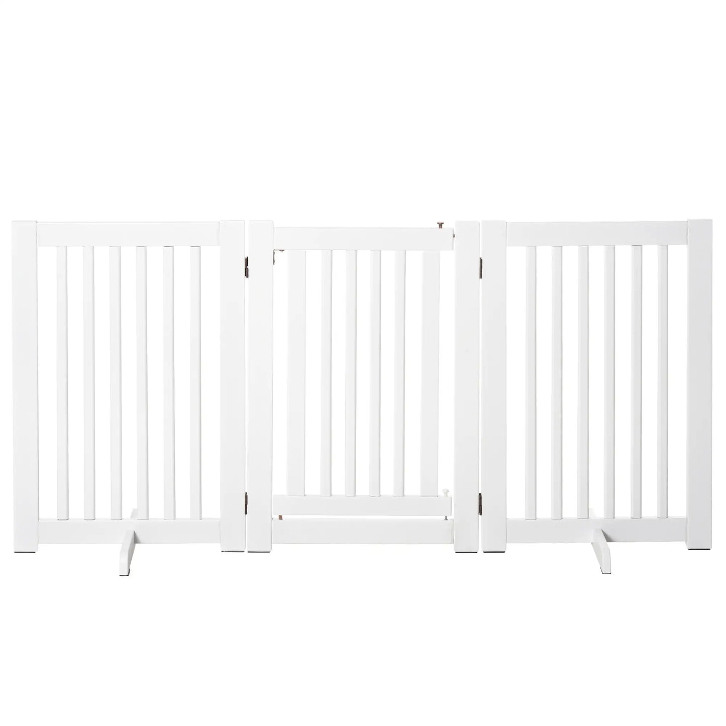 Wood Pet Gate, 3 Panel Folding, Indoor Dog Barrier, Z Shape Doorway Houses, Kennels & Pens at Gallery Canada