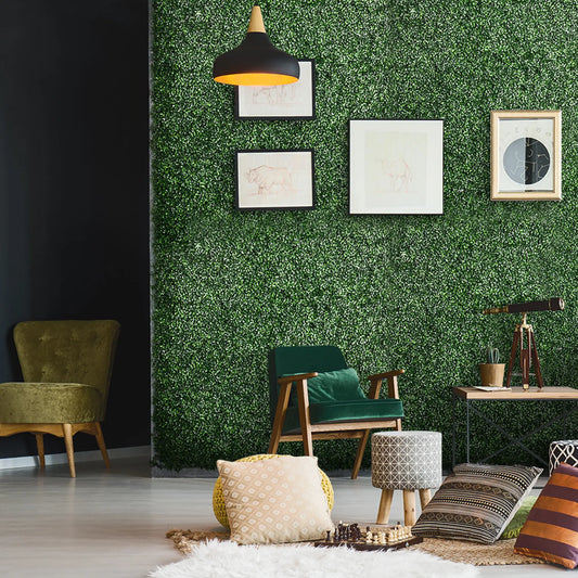 12-Piece Artificial Grass, Fake Green Wall, 19.75" x 19.75", Light Green Artificial Wall Grass Light Green at Gallery Canada