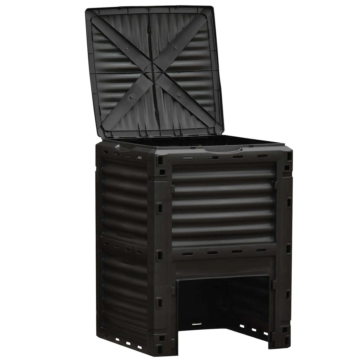 Large Garden Compost Bin 80 Gallon, Fast Fertile Soil, Easy Assembly, Black Outdoor Compost Bin at Gallery Canada