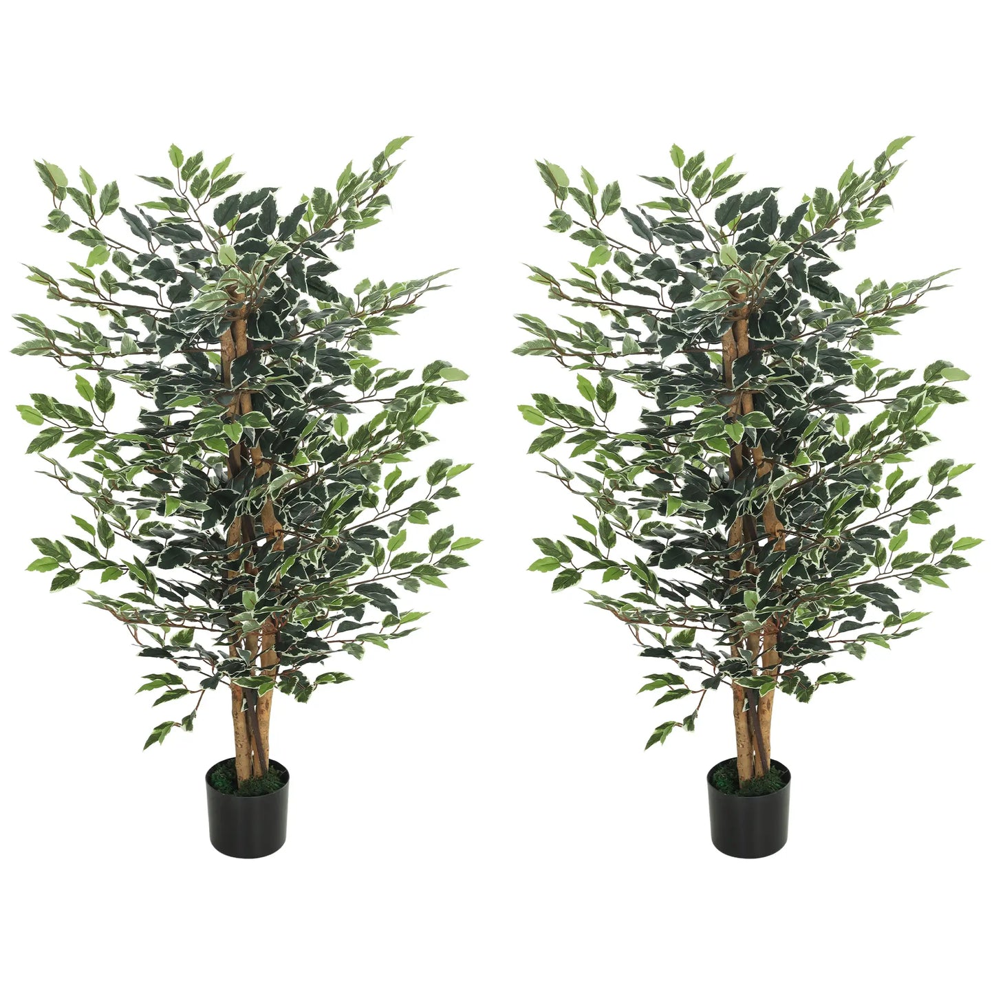 Artificial Ficus Tree With Leaves, Faux Plant In Nursery Pot Artificial Trees at Gallery Canada