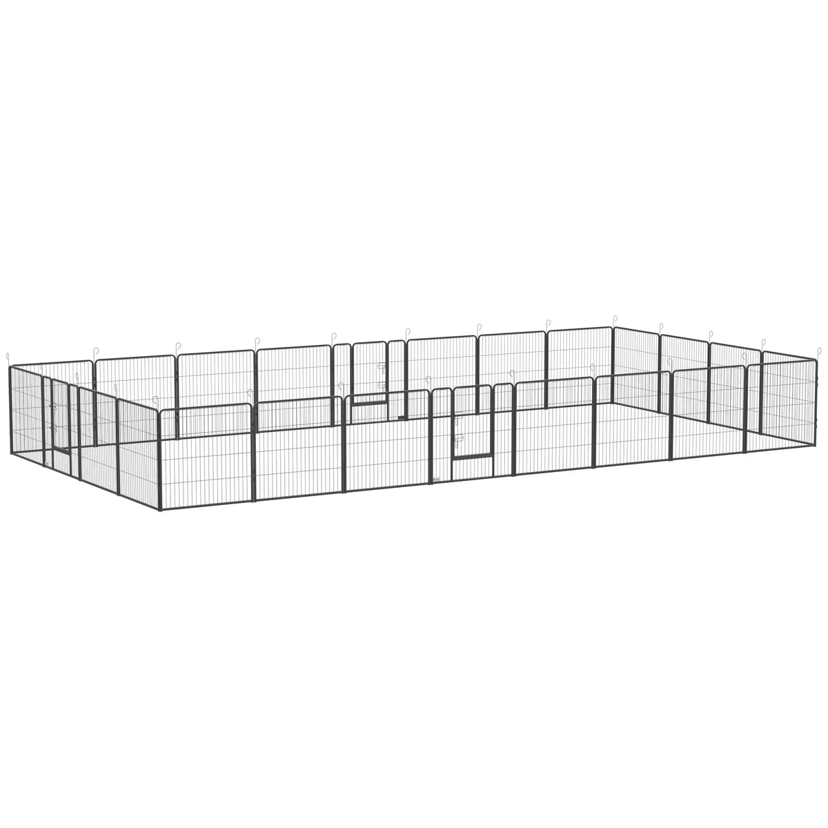 24 Panel 31.5" Heavy Duty Dog Playpen, Small Medium Dogs, Grey Houses, Kennels & Pens at Gallery Canada
