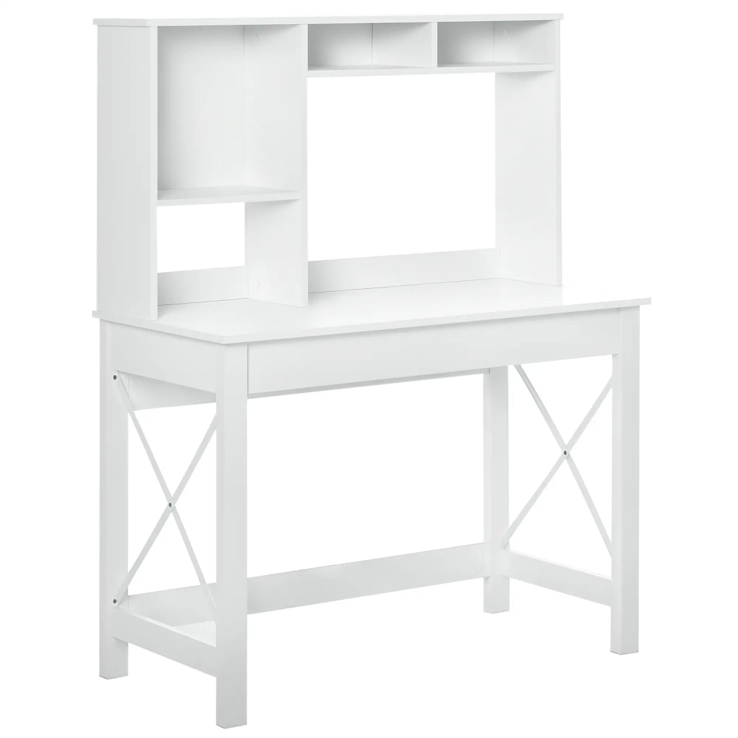 Computer Desk with Hutch, Home Office Study Table, White Computer Desks at Gallery Canada