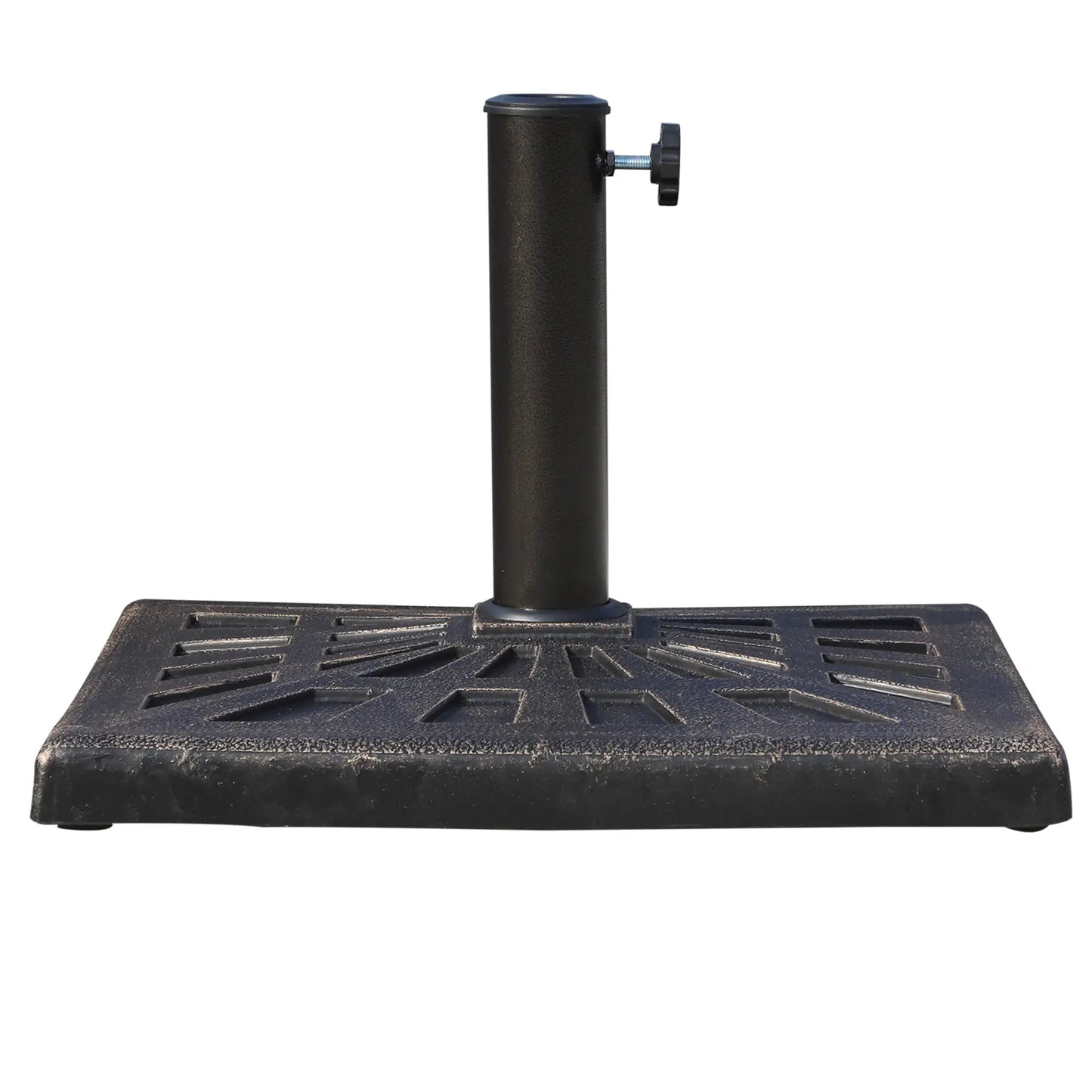 18.5" Square Patio Umbrella Base, Outdoor Resin Stand, Bronze Umbrella Bases at Gallery Canada