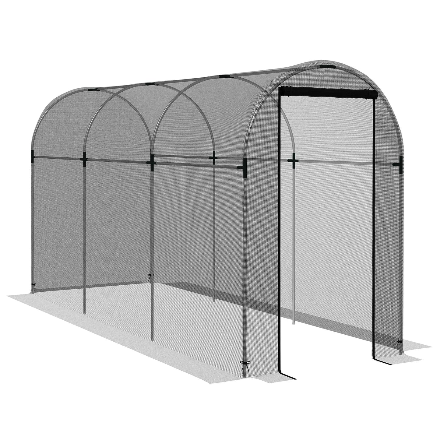 Galvanized Steel Crop Cage, Plant Protection Tent, 4' x 12', Black Walk In Greenhouses at Gallery Canada