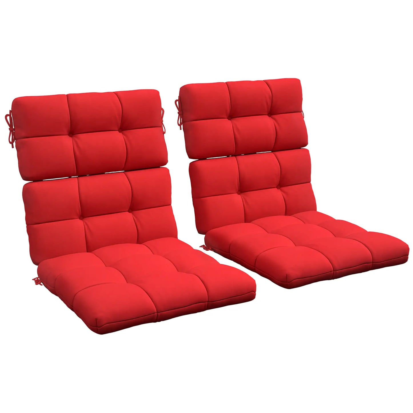 2-Piece Back Seat Cushion, Outdoor Patio Chair Cushions, Button Tufted, Red Patio Chair Cushions at Gallery Canada